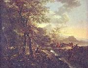 Jan Both Italian landscape with draughtsman. Spain oil painting artist